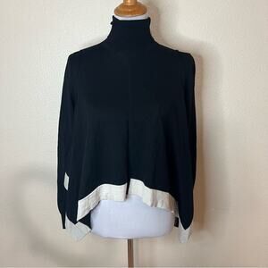 Tome Collective black turtleneck handkerchief merino wool sweater S